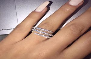 S925 sevimli dişi tam CZ taş parmak yüzüğü lüks 925 STERLING Gümüş Nişan Yüzüğü Renkli Zirkon Yüzükleri Kadın için 9807506