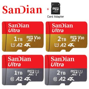 Kartlar San Dian% 100 Orijinal 2tb Mikro SD Kart Sınıfı 10 TF Kart 1 TB'a kadar 30MB/s Hafıza Kartına Telefon Tablet Flash Kartı