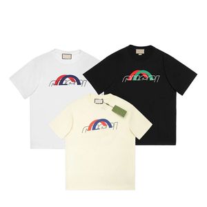 Erkek Tişört Polo Gömlek Erkeklerin En İyi Tasarımcı T-Shirt% 100 Pamuklu Siyah ve Beyaz Kısa Kafalı Yüksek Kaliteli Lüks Mektup Desen Pamuk Çift T-Shirt