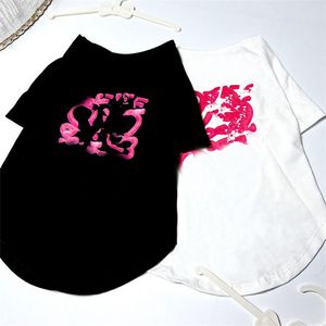 Roupos de cachorro Summer Pet T-Shirt Designer Roupos de cachorro Roupas de moda de moda rosa letra