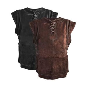 Men Vintage Armour Chest Colet Medieval Viking Guerreiro Fantas para Halloween