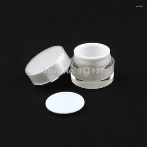 Depolama Şişeleri 3000 PCS Kozmetik Mini Plastik 5ml Kavanoz Oje için | Kapaklı toptan 5g beyaz krema
