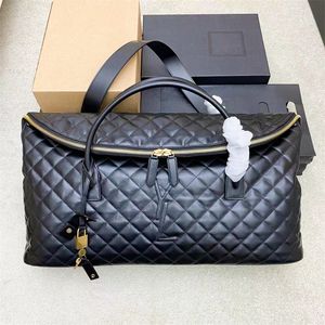 Yüksek kaliteli es quilted deri lüks duffle çanta erkek hafta sonu seyahat bagaj tote debriyaj tasarımcıları çanta kadın çanta moda omuz crossbody açık spor çantaları