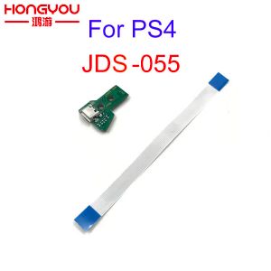 Hoparlörler JDS055 USB Şarj Portu Soket Kartı 12 PIN FLEX ŞERE KABLOSU PCB Tahtası Mikro USB PS4 Denetleyicisi Dualshock 4