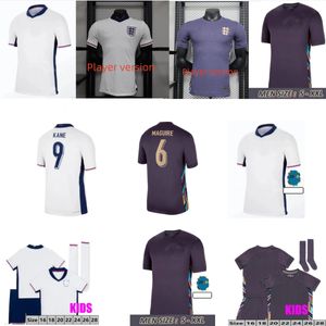Yeni Model 1: 1 24 25 İngiliz Futbol Gömlek Saka Bellingham Rashford Kane 2024 Euro Cup 2025 Futbol Jersey Teame White Away Mor Erkekler Kit Oyuncu Versiyonu+Fan+KDIS