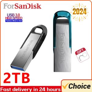 Adaptör Forsandisk Kalem Sürücüsü 2TB USB3.0 Flash Sürücü 1 TB Pendrive Bellek Çubuğu Typec Micro USB Stick Video Kartı/Mini Kameralar/PS Vita