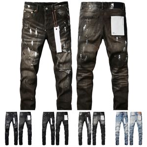 Männer Designer Jeans Purple Brand Street Modedesigner Jean zerrissen Vintage Denim Hosen Herren Sommerloch Hight Grey Jeans mit Tag für Männer Frauen Jugendliche zum Verkauf Yu