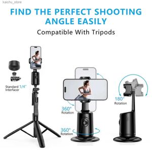 Selfie monopodlar 360 rotasyon akıllı otomatik yüz izleme telefon tutucu standı akıllı nesne cep telefonu için montajı takip edin canlı akış vlog y240418