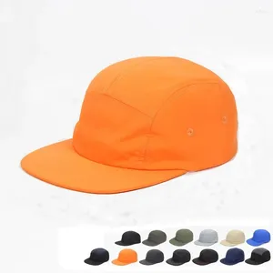 Top Caps Hızlı kurutma naylon 5 panel beyzbol şapkaları erkekler için kadınlar gorra de beisbol hip hop snap geri ny black