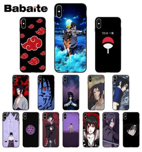 Аниме Naruto Uchiha Sasuke TPU TPU Soft Phone Cover для iPhone 7 6 6S 8 плюс 5 5S SE XR X XS MAX Coque Shell7291666