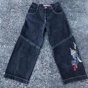 Kadınlar Kot Gotik Koyu Yılan Desen Tasarımı Yüksek Waised Kadınlar için Jnco Amerikan Vintage Sıradan çok yönlü bacak y2k Bol pantolon