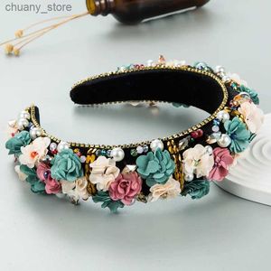 Bandas da cabeça Luxury Diamond Flower Flow Fashion Hair Accessories