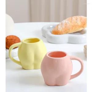 Kupalar 1 adet seramik süt kupa kahve fincan kupa kıç yaratıcı vücut saksı makyaj fırçası depolama ev dekorasyon süsleri
