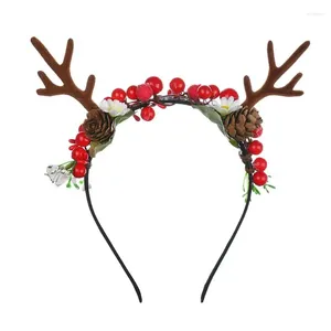 Saç Aksesuarları A2es Noel Geyik Antlers Boynuz Bandı Kadın Kızlar Hoop Headdress Peri Kostüm Başlık