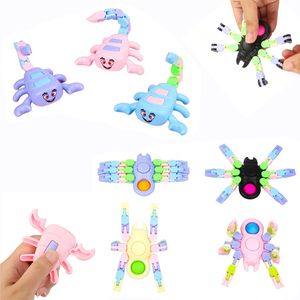 Çeşitli Akrep Zinciri Diy parmak el finner anti-stres sıkma duyusal oyuncak rahatlatıcı kaygı komik sabitleme el spinner oyuncaklar çocuklar için hediye