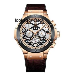 Desginer Mekanik Otomatik Saat Erkekleri Strap Track Traend Otomatik Mekanik Su Geçirmez Nadas Moda Deri Tourbillon Hollow Out