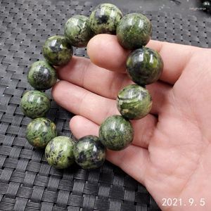 Strand Tibet Ball 20mm Koyu Yeşil Vintage Bilezik Yeşim
