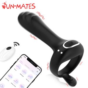 Vibrator Cockring Penis horoz yüzüğü adam için kablosuz uzaktan gecikme boşalma seksi oyuncaklar erkek çift yüzükler g spot mallar yetişkin