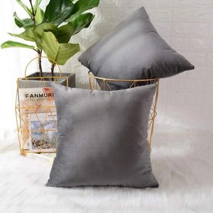 Подушка темно -серая бархатные крышки клетки наволочки 45x45 Nordic Home Decor Pillows Cover для диванов