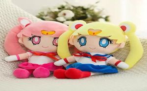 DHL 25cm Kawaii Anime Sailor Moon Plüsch Spielzeug süßer Mond Hase Handgefüllte Puppe Schlaftkissen Weiche Cartoon Brinquidos Girl Gif2665864