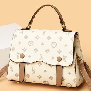 Bolsas femininas de outlet 12 cores elegantes letras retrô de bolsa mãe impressa atmosfera elegante saco crossbody saco preguiçoso cor de vento preguiçoso combinando bolsa de couro 7135#