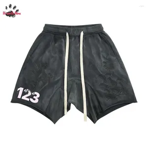 Shorts maschile 2024SS RRR-123 UOMINO DONNA Summer High Street Vintage Washing Do Old Eavy Fabric Joggers Balches Classic Logo Classic