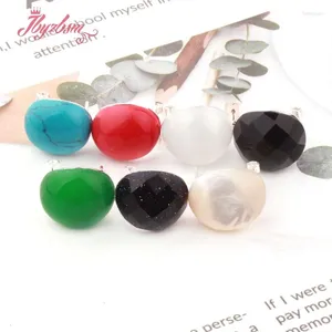 Stud Küpe 12x14mm Ay Şekiş Coral Agates Kabuk Doğal Taş Boncuklar Moda Mücevher Kelepçe Küpe Kadın Sevgililer Günü Hediye 1 Çifti