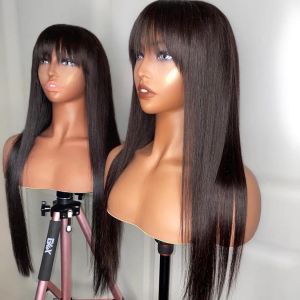 Peruk kadın peruk doğal siyah uzun düz peruklar insan saçı ısıya dayanıklı glueless sentetik dantel ön peruk