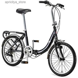Bisiklet döngü yetişkin katlanır bisiklet erkek ve kadın 20 inç tekerlekler 7 vitesli aktarma organları arka kargo rafı taşıma çantası depolama için dahil l48
