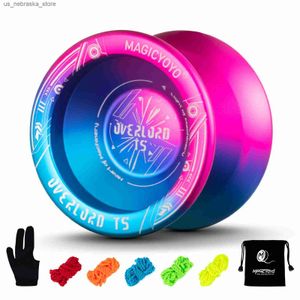 Yoyo Magicyoyo T5 Overlord tepkisiz yoyo alüminyum alaşım metal profesyonel yoyo bonus-5 dizeleri yo-yo çanta eldiven q240418