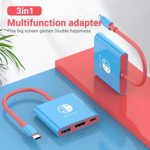 Адаптер USB C до HDMI Multiport Adapter 3in1 Typec Hub Thunderbolt 3 к HDMI 4K Выход 100 Вт PD Port для Nintendo Switch MacBook Pro