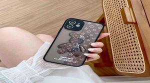 Прилидная марка Mechanical Bear Transparent Side Phone Case подходит для iPhone7 8plus XSMAX XR 11 12PROMAX Personality Map H11127528193