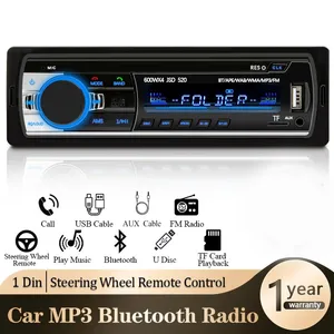Sinovcle Car için 1din Audio Radio Bluetooth Stereo Mp3 çalar FM Alıcı 12V Destek Kitabı