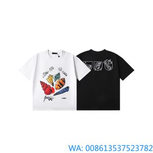 2024 Tasarımcı Tişörtler Erkekler Mektuplar Baskılı Erkekler Tasarımcı Pamuk Kadın Anime Giyim Şık yüksek kaliteli erkekler rahat spiral kabuk yaz çift güzel hediye