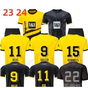 23 24 Reus Haller Borussia Dortmund 2023/24 Jersey de futebol para fãs de homens e crianças, Bellingham Hummels Brandt Neongelb Football Shirt