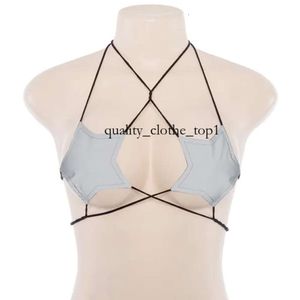 Женщины блестящие металлические звезды Strappy Tube Tube Top Top Sexy Camisole Halter Rave обертка вокруг Bandeau Bra Bra Up Bralette Tank Black White Bikini Летняя пляжная одежда 188