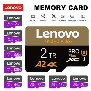 Карты Lenovo 2TB Micro TF SD Card 1TB 512GB SD/TF Флэш -карта памяти 256 ГБ карты памяти SD 128 ГБ Mini SD -карта для Drones Commer Camera