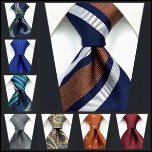 Erkekler için mavi çizgili bağlar damat çok renkli nokta parti ekstra uzun boyutlu kravat kekler ipek düğün moda 240323