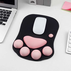 Мышиные навесные запястье Rests Mouse Mouse Mite Cat Paw Mouse Nonslip Silicone Computer Computer World Поддержка отдыха Kawaii Gaming Desk Pad Pad Клавиатура набор для ноутбука Y240419