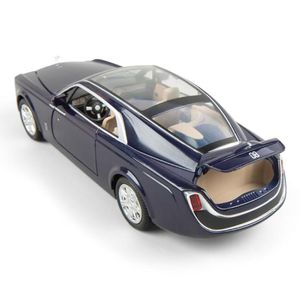 124 Diecast Oyuncak Vehicl Rolls Royce Phantom Huiing Model Araba Tekerlekleri Alaşım Ses Işık Geri Çeken Araba Çocuk Çocuk Aydınlık Oyuncak Oyuncak Araba Y2008031945