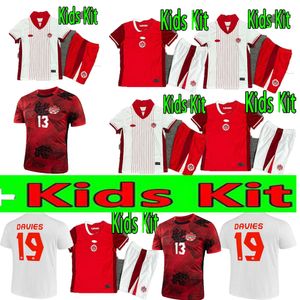 Kanada hızlı kuruyan futbol formaları Maillot de Foot Kids Kit 24/25 futbol gömlek Milli Takım Dünya Kupası Sinclair Fleming Buchanan David Davies la Bn2