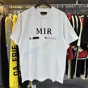 Yeni T Shirt Tasarımcı Erkekler Kısa Kollu Tees Yaz Moda Graffiti Yazı Folyo Baskı Vintage Siyah Gevşek Takım Üstleri S-XL