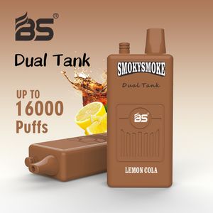 Original Breze Stiik Bs Smokysmoke Dual Tank 16000 Puffs Luftstrommaschspulen Einweg-Vape Typ-C 650mAh wiederaufladbare Batterie 36 ml wiederaufladbare Großhandel E CIGA