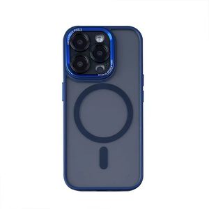 Güçlü Manyetik Şeffaf Akrilik Sert Telefon Kılıfı Kamera Koruyucu Metal Anahtarlar İPhone 15 14 13 12 11 Pro Max