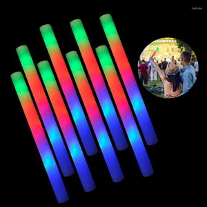 Parti Dekorasyonu 5 PC Glow Sticks Renkli Led Köpük Çubuğu Işıklarla RGB Parlaklıkta Parlayan Bar Bachelor Decor
