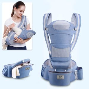 Çantalar Ergonomik Sırt Çantası Bebek Taşıyıcı Bebek Hipeat Taşıyıcı Çocuklar İçin Taşıma Bebek Sarma Bebek Seyahati için Sling 048 Ay Kullanılabilir