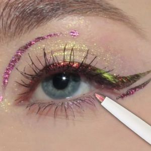 Eyeliner Chrome Elmas Eyeliner Jel Su Geçirmez Kırpma Glitter Metalik Parlak Parlatıcı Vurgu Göz Farı Pencil Gözler Makyaj Aracı