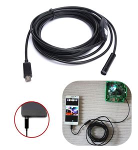 55 мм 6 светодиодов Micro USB Android Endoscope Camera 7 мм водонепроницаемой HD 720p 13MP Camera Camera Snake Tube для Android PC 5PCS1453163