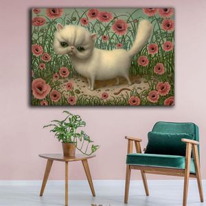 Mark Ryden Wall Art Canvas Baskılar Sürrealizm Sanat Kedi Poster Sevimli Kitty Hayvan Boyama Vintage Duvar Resimleri Oturma Odası Çocuk Odası Odası Ev Dekor