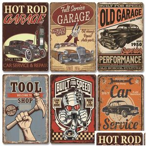 Metal resim klasik garaj poster vintage tabela araba hizmeti teneke işaretler retro plak yarış posterler seksi kız araç adam mağara dükkan wal dhl2v